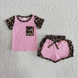 Pink Cheetah Short Set