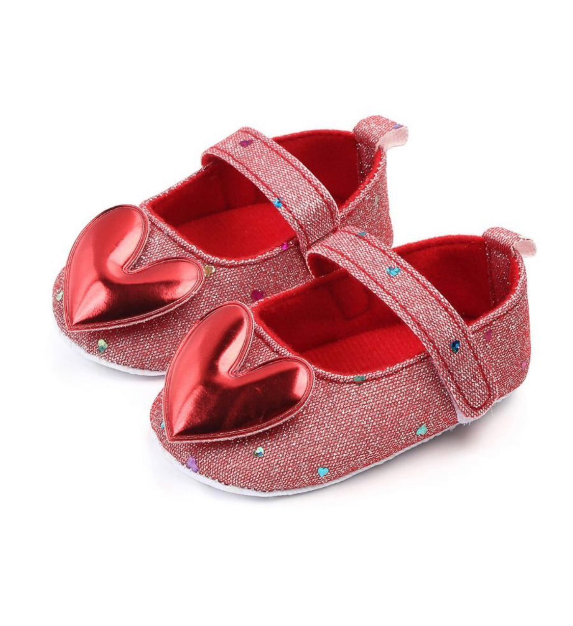 Red Heart Slip on Shoes