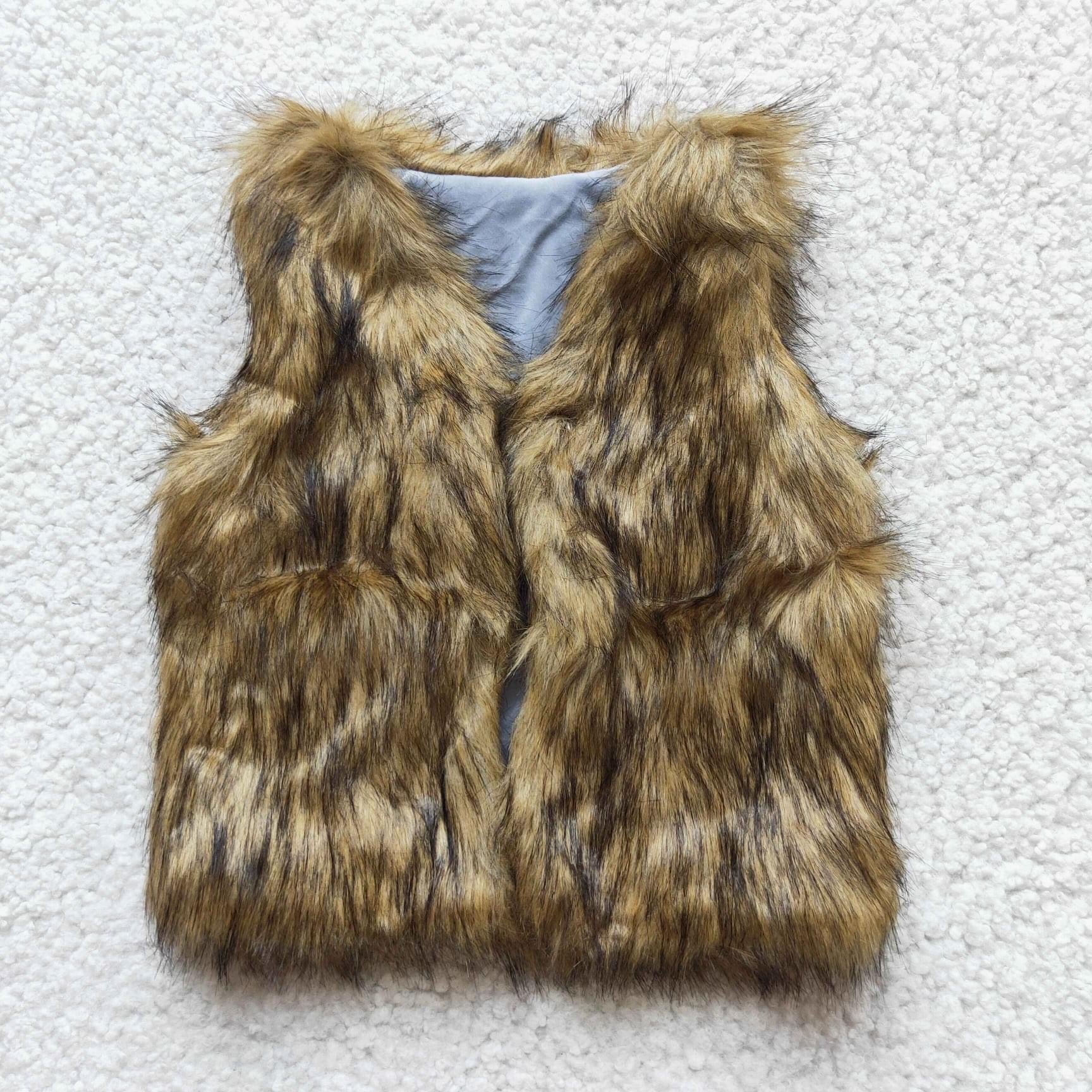 Brown Fur Vest